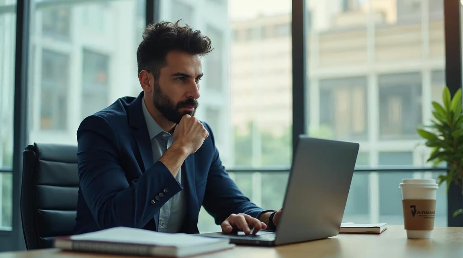 Especialista da MECCAH produzindo o conteúdo do blog no escritório da Mooca, São Paulo