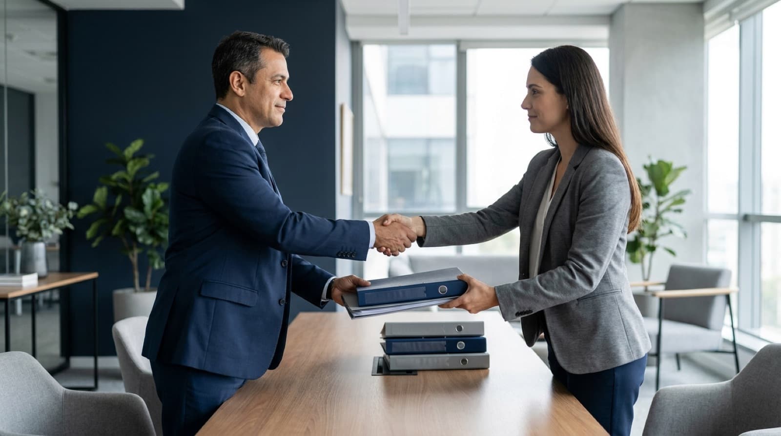 Empresário trocando de contabilidade e firmando parceria com contador da MECCAH em São Paulo