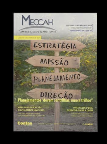 Capa da revista digital da MECCAH: Estratégia, missão, planejamento e direção